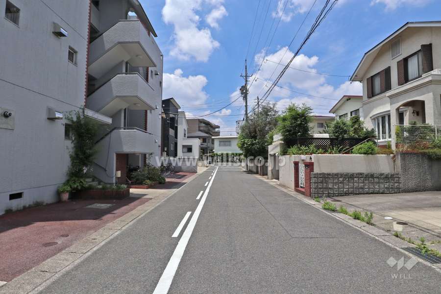 敷地北側の前面道路（東側から）