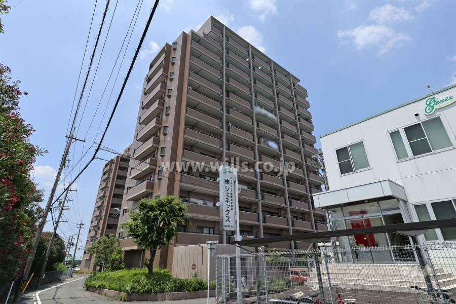 アクシーズ菖蒲池一番館の外観（南東側から）