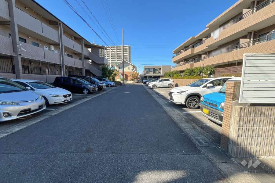 敷地南側の前面道路(東側から)