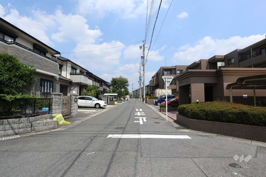 敷地北側の前面道路（東側から）