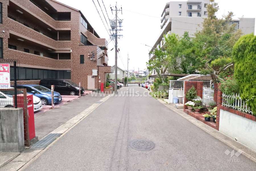 敷地北側の前面道路（東側から）