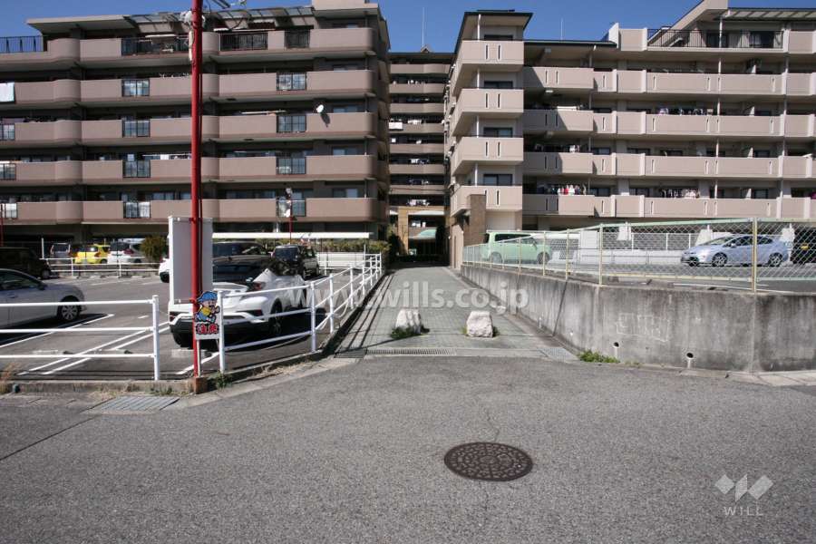 敷地東側の前面道路（南側から）