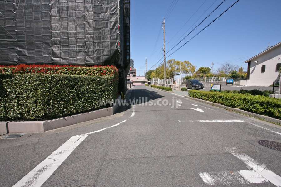 敷地東側の前面道路