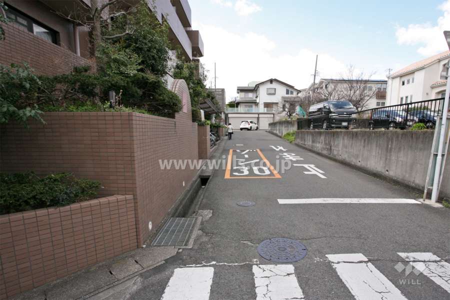敷地北側の前面道路（東側から）