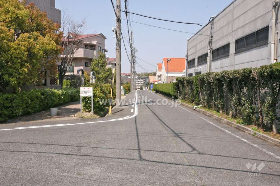 敷地東側の前面道路