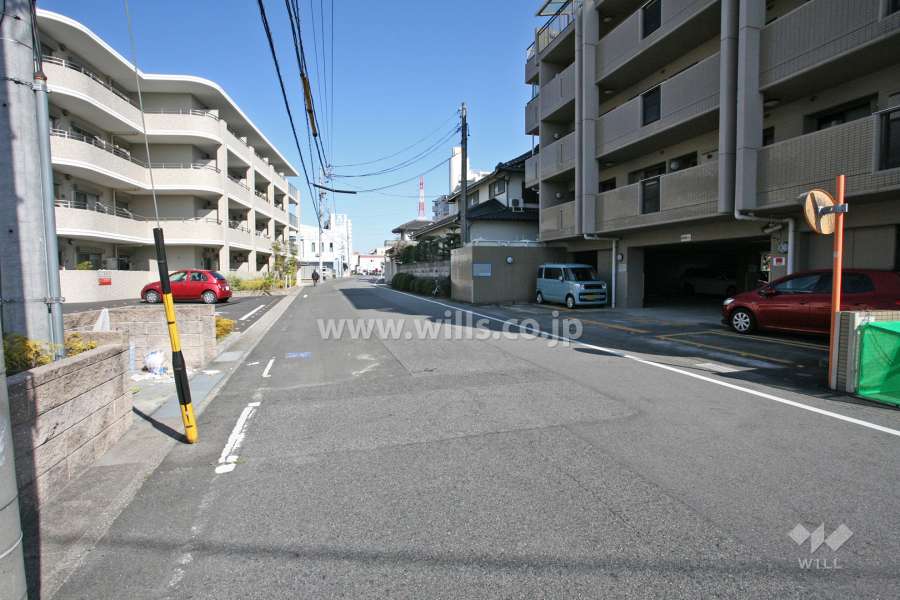 敷地北側の前面道路
