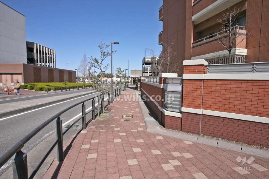 敷地西側の前面道路