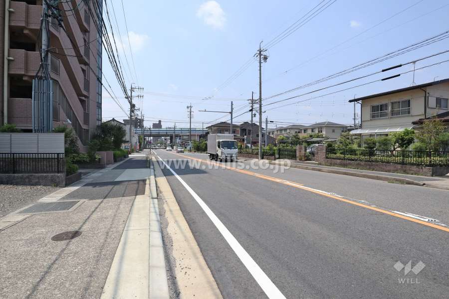 敷地北側の前面道路（東側から）