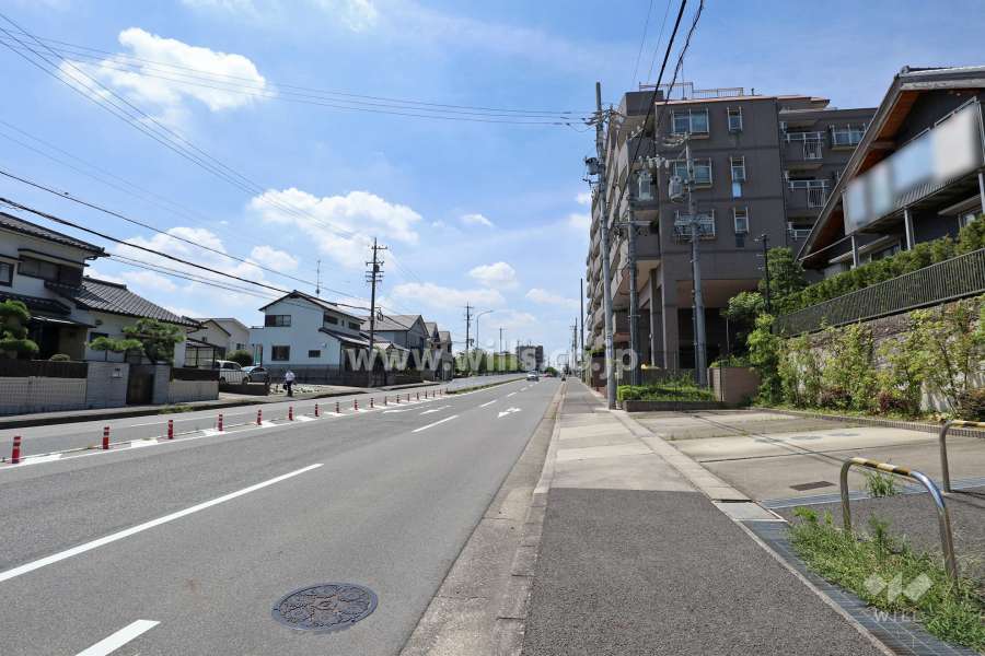 敷地南側の前面道路（東側から）