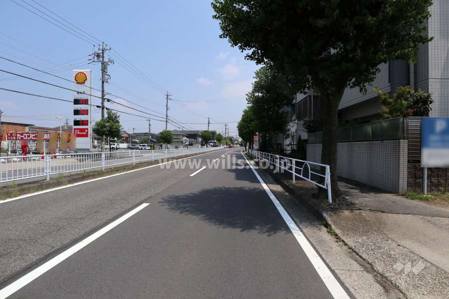 敷地北側の前面道路（西側から）