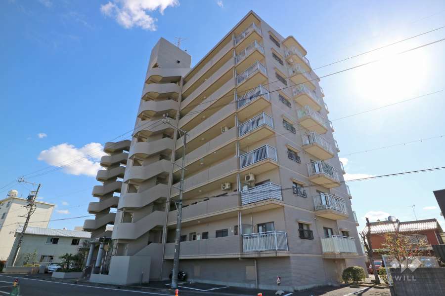 尾張旭東山コーポラスの外観（北西側から）