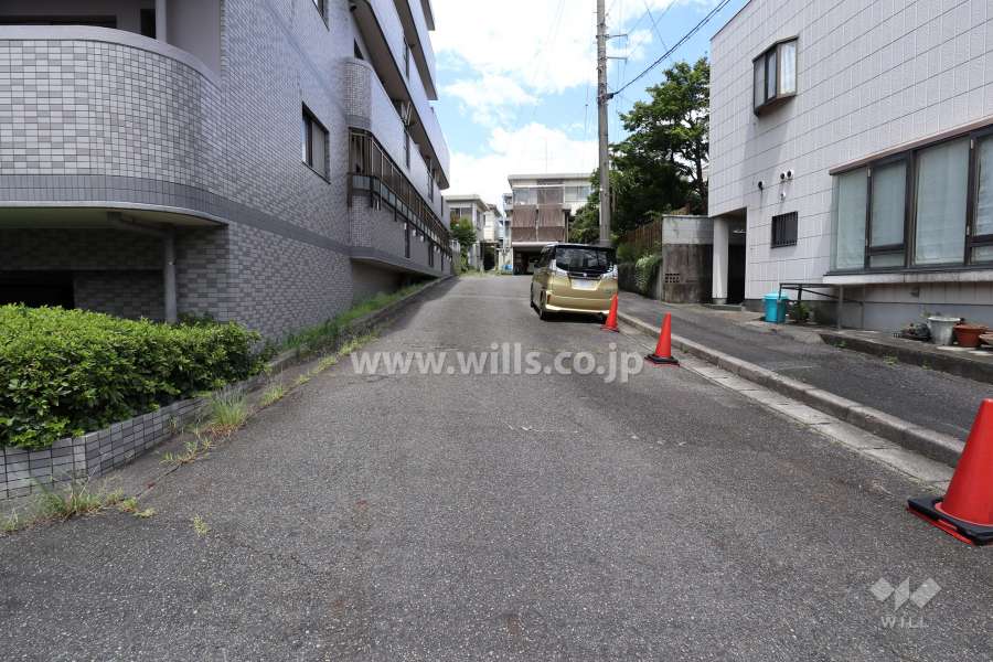 敷地東側の前面道路（南側から）