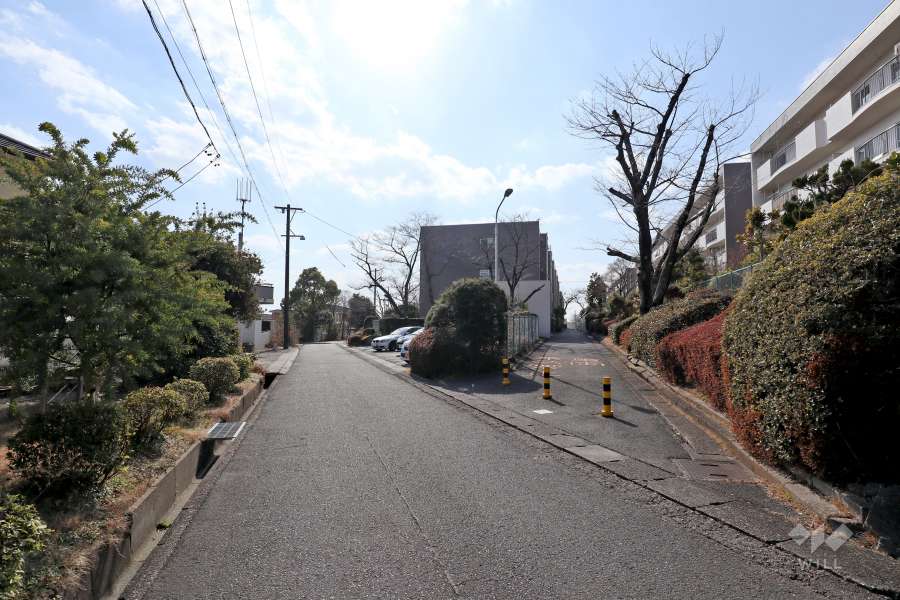 敷地東側の前面道路
