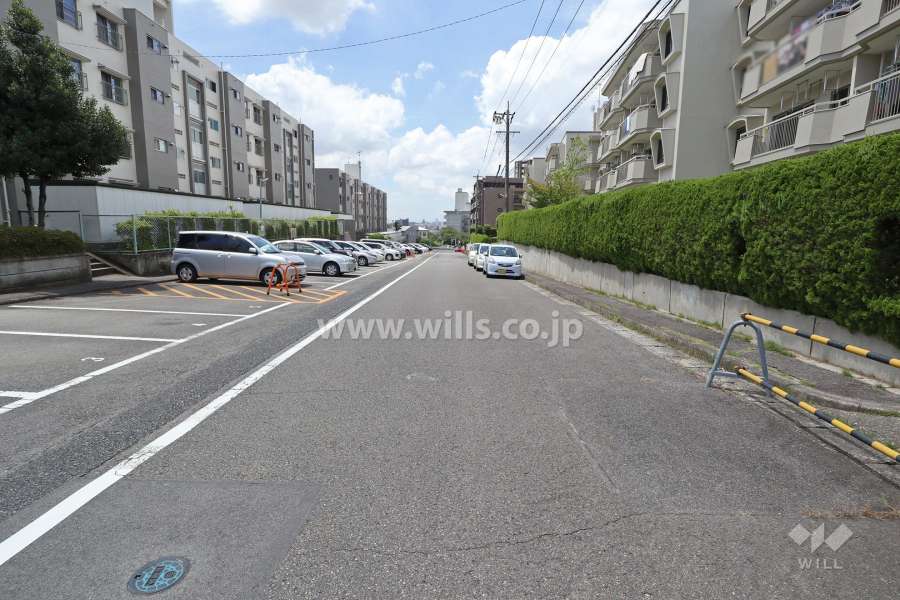 敷地北側の前面道路（東側から）