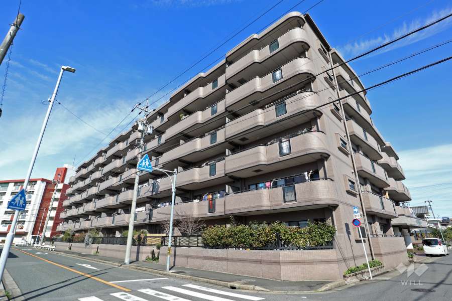 ライオンズガーデン惟信町の外観（南東側から）
