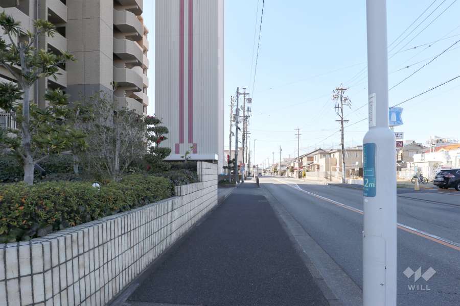 敷地北側の前面道路（東側から）