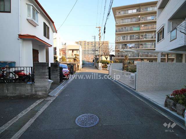 敷地西側の前面道路（南側から）