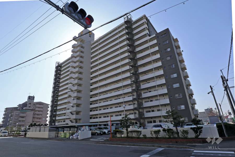 エスポア東海橋Aの北外観（北側から）