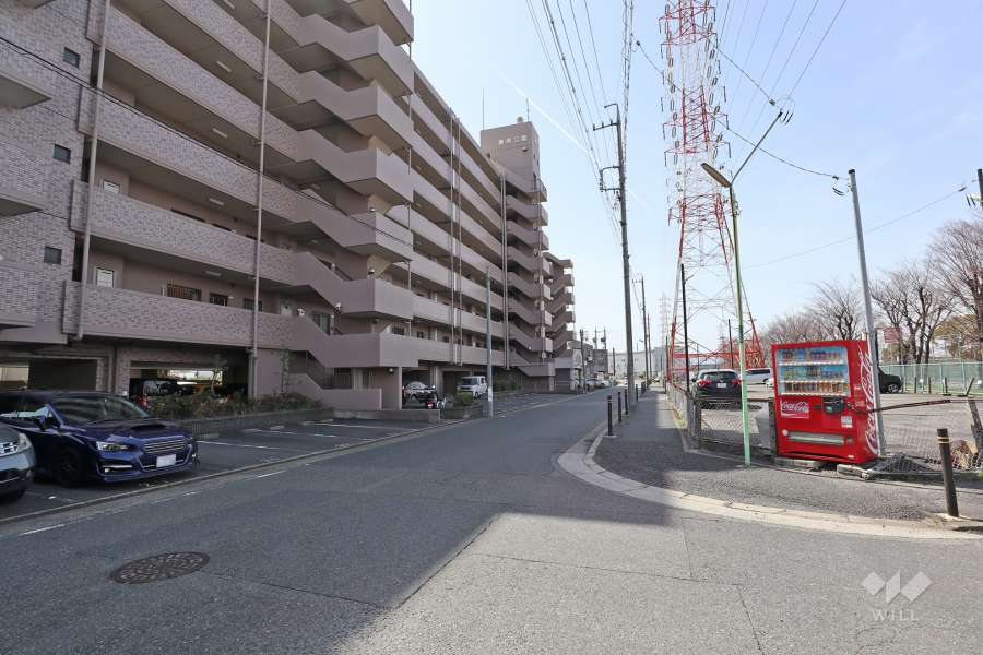 敷地北側の前面道路（東側から）