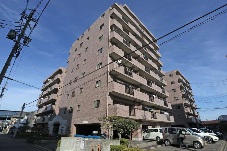 宝マンション築地ウエスト壱番館の外観（南西側から）