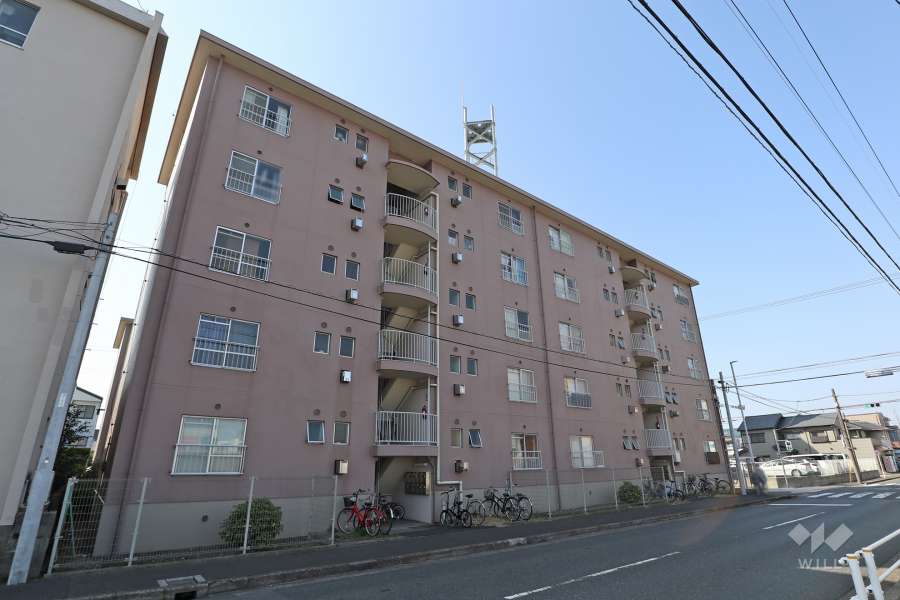 南十番ハイツ1号棟の外観（北東側から）