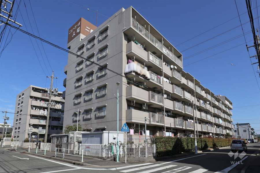ニューコーポ入場二番館の外観（南西側から）