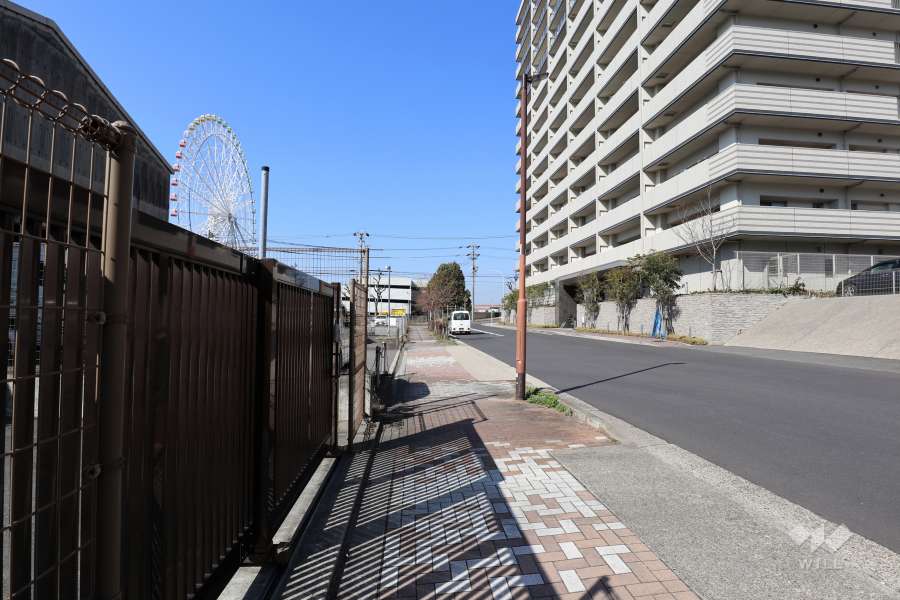 敷地南側の前面道路（東側から）