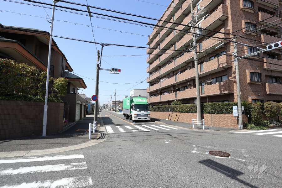 敷地南側の前面道路（東側から）
