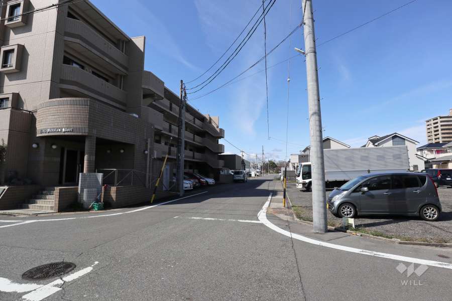 敷地北側の前面道路（東側から）