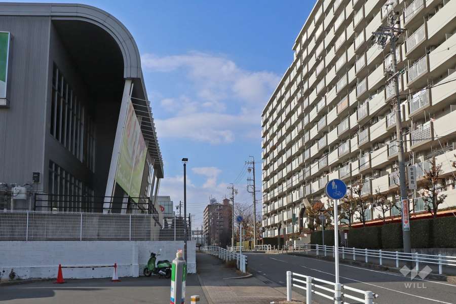 敷地南側の前面道路（東側から）
