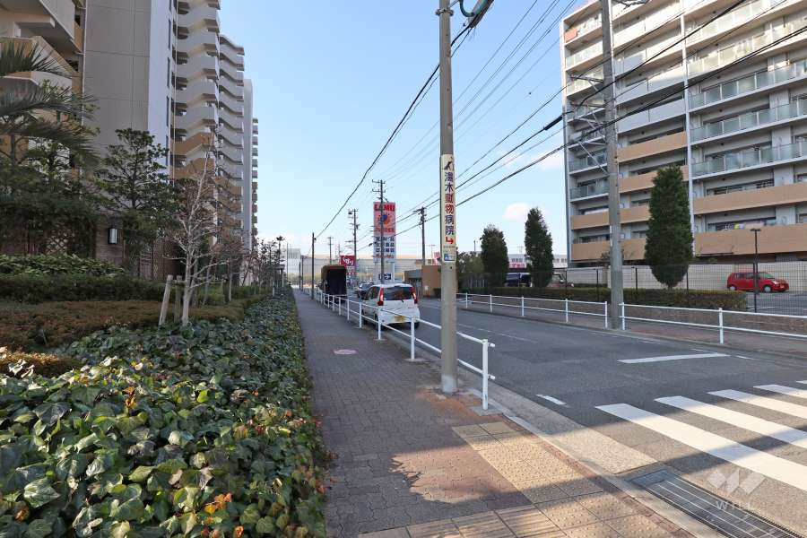 敷地南側の前面道路