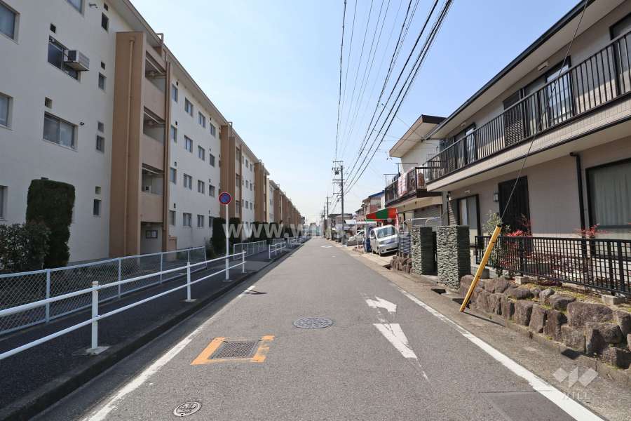 敷地北側の前面道路（東側から）