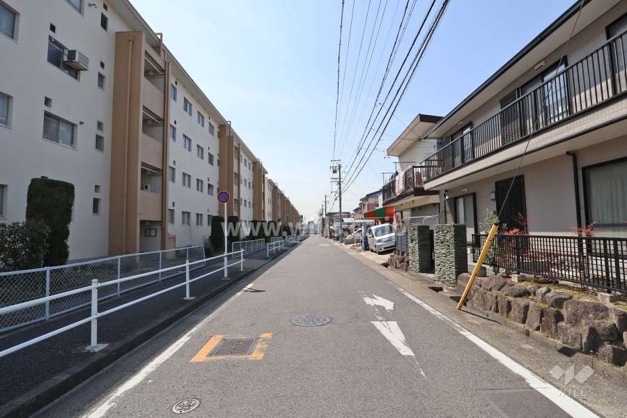 敷地北側の前面道路（東側から）