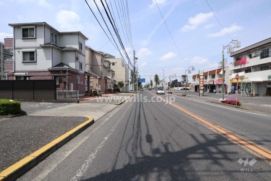 敷地北側の前面道路（東側から）
