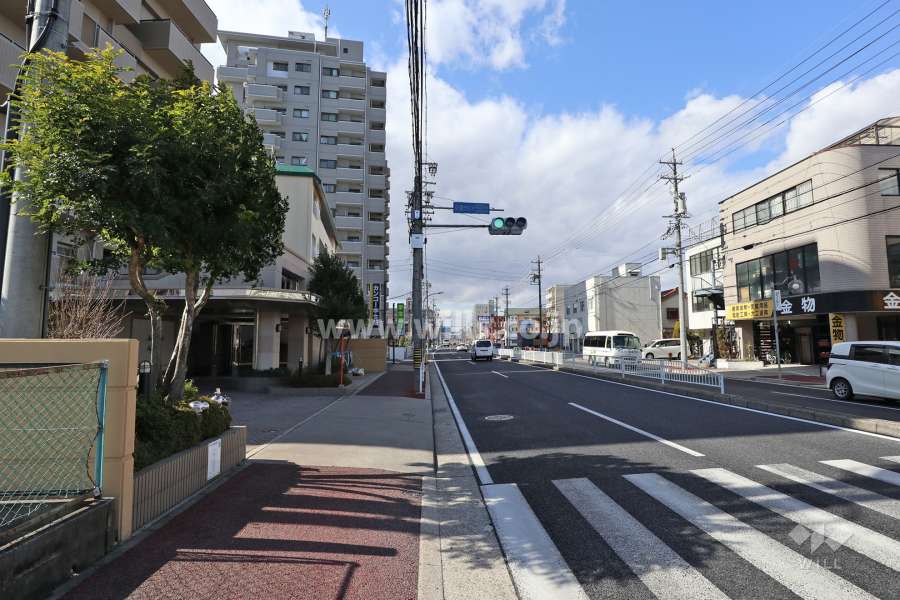 敷地北側の前面道路（東側から）