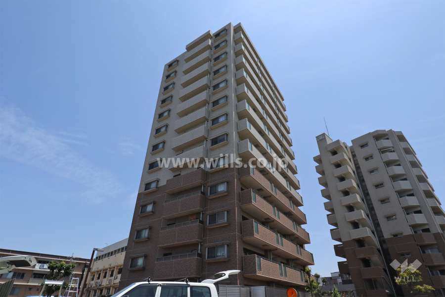 ライオンズマンション矢田川橋緑地イーストの外観（北西側から）