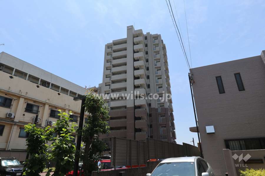 ライオンズマンション矢田川橋緑地イーストの外観（北側から）