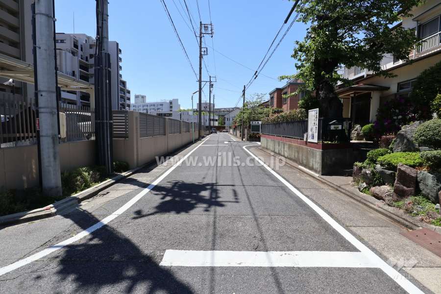 敷地北側の前面道路（東側から）