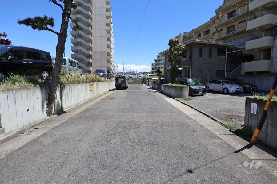 敷地北側の前面道路（東側から）