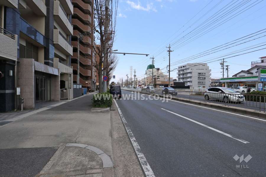 敷地北側の前面道路（東側から）