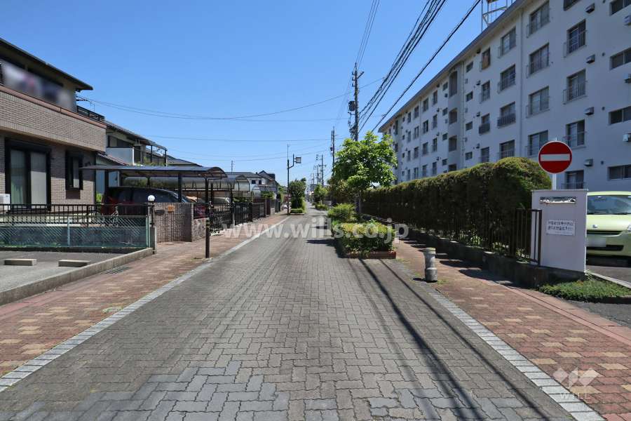 敷地北側の前面道路（西側から）