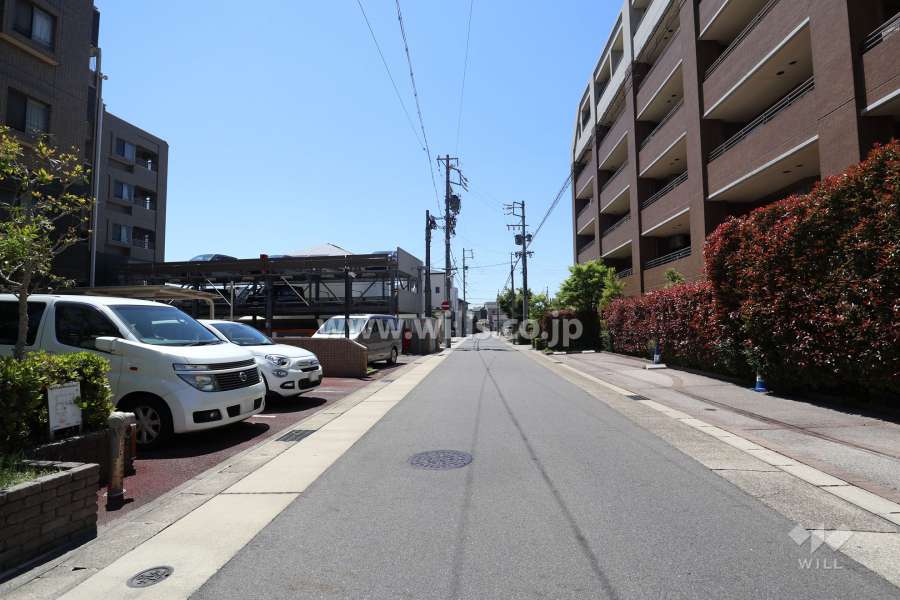 敷地北側の前面道路（東側から）