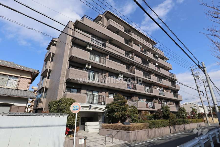 グリーンコーポ藤ヶ丘の外観（南西側から）