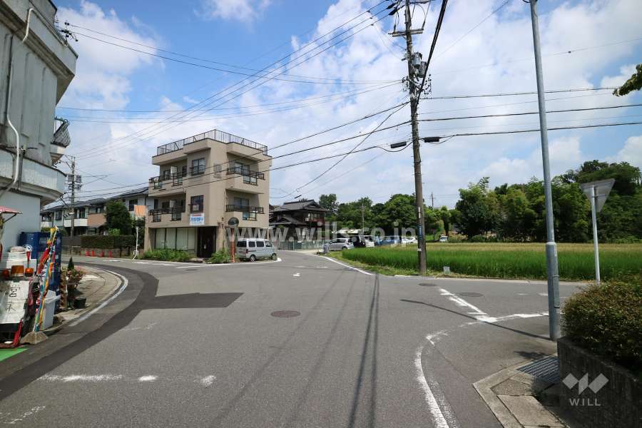 敷地の南側前面道路(南側から)