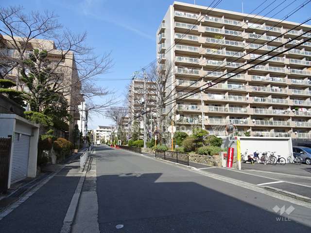 敷地に西側の前面道路