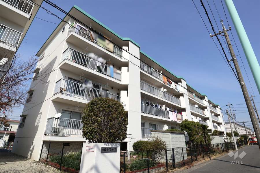 小幡ダイヤハイツＡ棟の外観（南西側から）