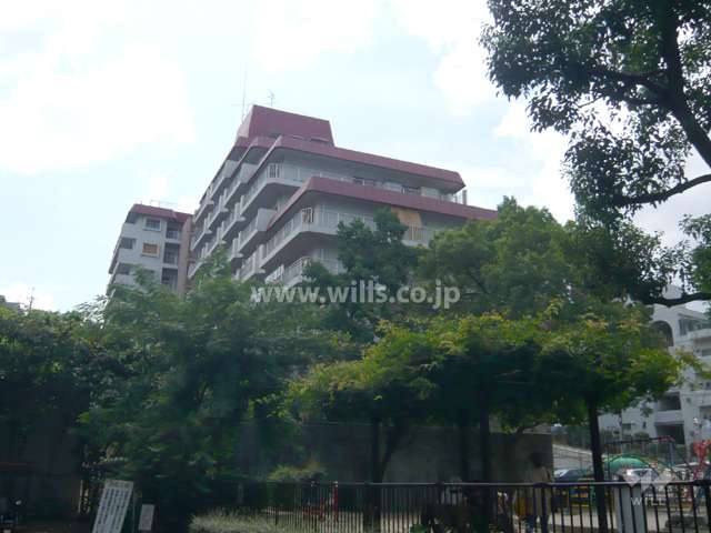 千里レックスマンションB棟の外観（北側から）