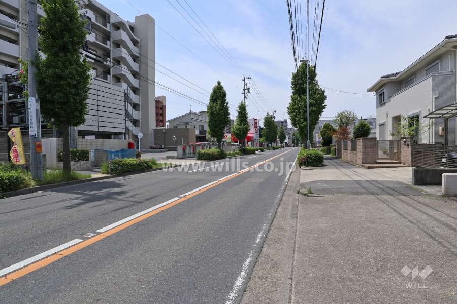 敷地南側の前面道路（東側から）