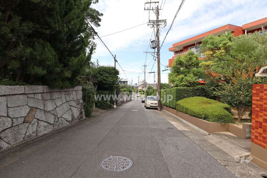 敷地南側の前面道路（東側から）