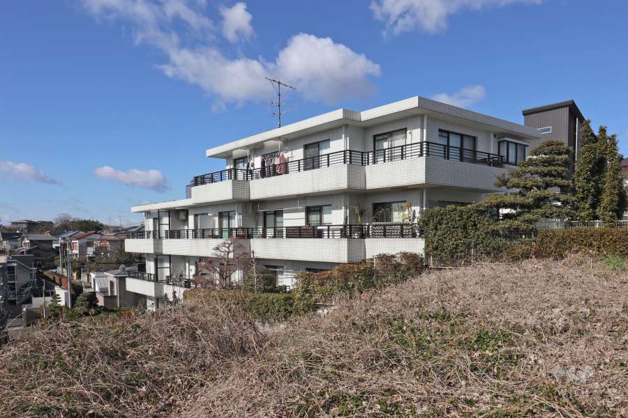集合邸宅岳見の外観(南東側から）